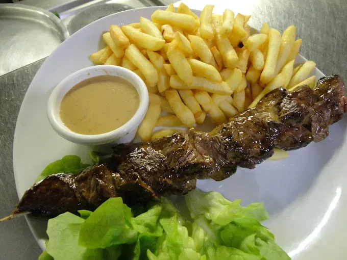 Restaurant Bizien - brochette boeuf frites